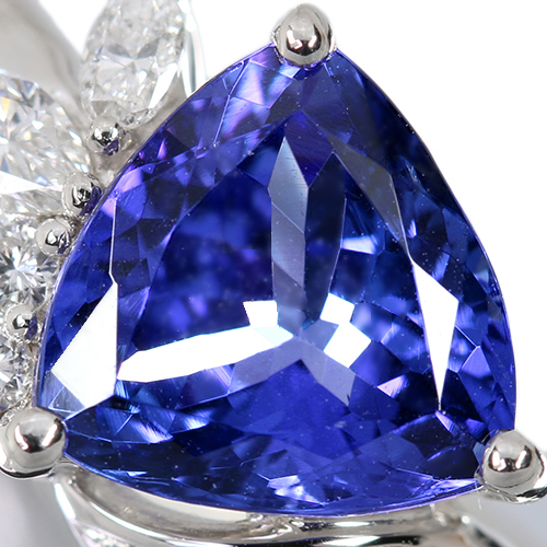 タンザナイト 約3ct ダイヤモンド 0.28ct プラチナ リング(指輪)【品質