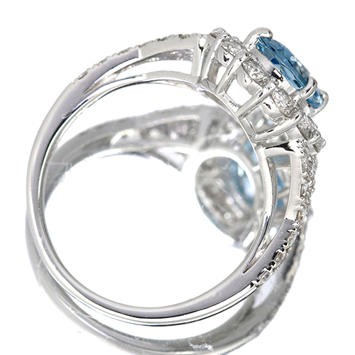 サンタマリアアクアマリン 1.5ct ダイヤモンド 0.25ct プラチナ