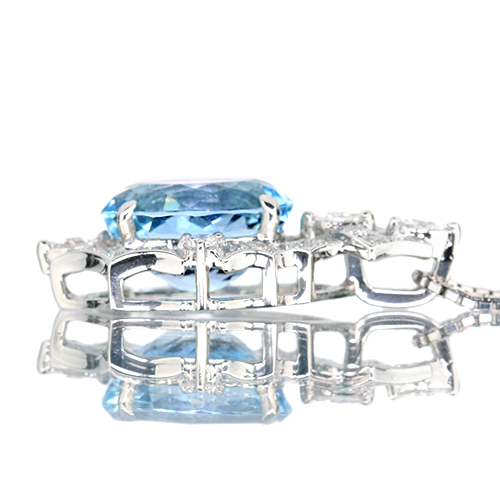 6.22ct アクアマリン ダイヤモンド ネックレス プラチナPT900