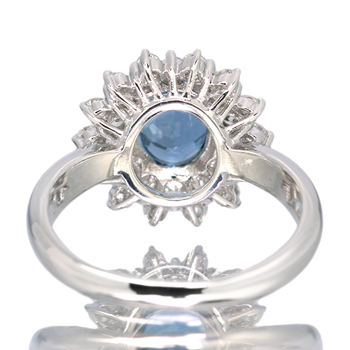 サンタマリアアクアマリン 約1.1ct ダイヤモンド 0.6ct プラチナ
