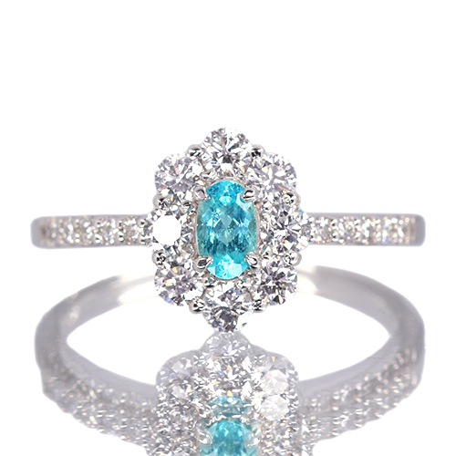 ブラジル産パライバトルマリン 0.2ct ダイヤモンド 0.5ct プラチナ