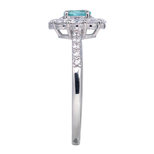 ブラジル産パライバトルマリン 0.2ct ダイヤモンド 0.5ct プラチナ