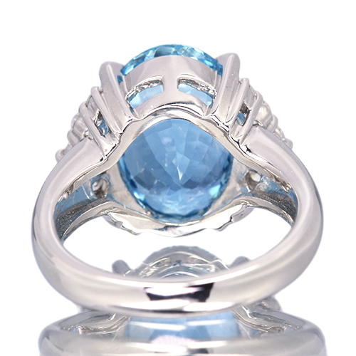 サンタマリアアクアマリン 約5.9ct ダイヤモンド 0.4ct プラチナ