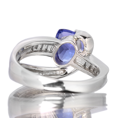 タンザナイト 1.6ct ダイヤモンド 0.3ct プラチナ リング(指輪)【品質