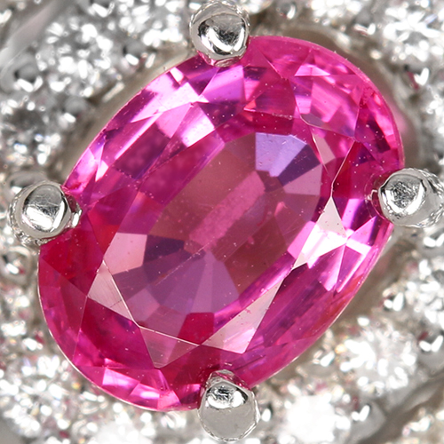 ピンクスピネル 1.0ct ダイヤモンド 1.1ct プラチナ リング(指輪