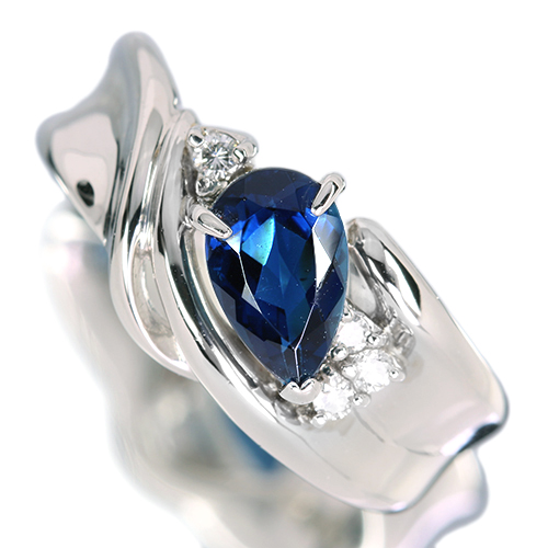 インディゴライトトルマリン(ブルートルマリン) 約1ct ダイヤモンド 
