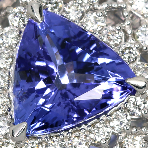 タンザナイト 1.4ct ダイヤモンド 0.8ct プラチナ ネックレス【品質