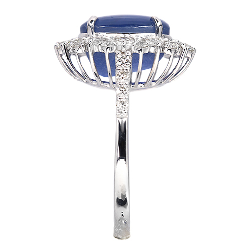 スターサファイア 6.3ct ダイヤモンド 0.7ct プラチナ リング