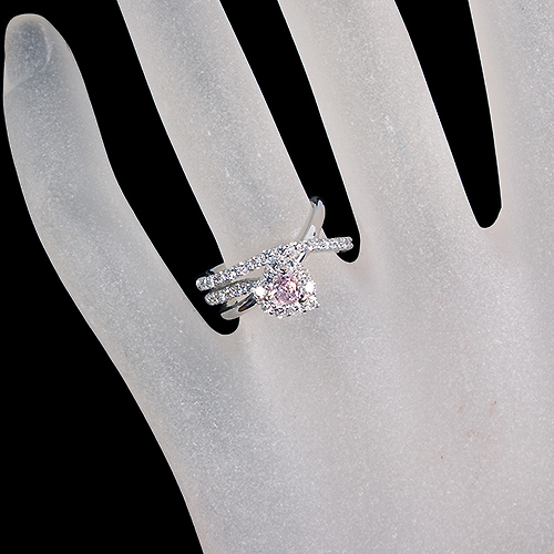 ハートシェイプピンクダイヤモンド 0.32ct/FLP/I1 ダイヤモンド 0.69ct 