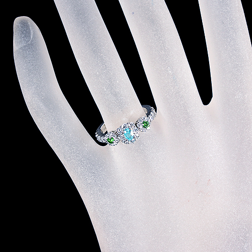 パライバトルマリン 約0.2ct デマントイドガーネット 0.13ct パライバトルマリン 約0.2ct デマントイドガーネット 0.13ct