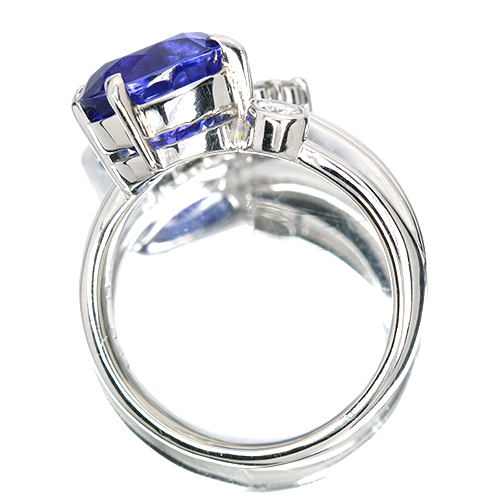 【新品仕上げ済】4℃プラチナタンザナイトリング 第317回抽選販売＞タンザナイト 3.4ct ダイヤモンド 0.2ct