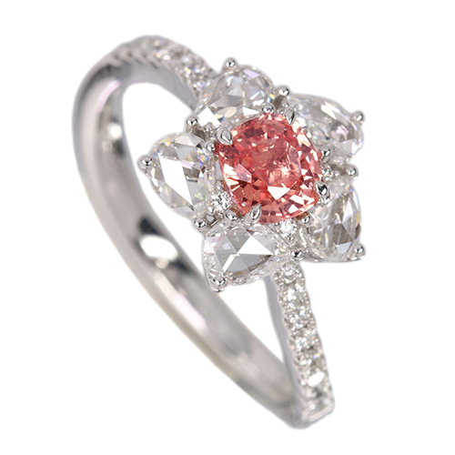 第322回抽選販売＞非加熱パパラチアサファイア 0.65ct ローズ