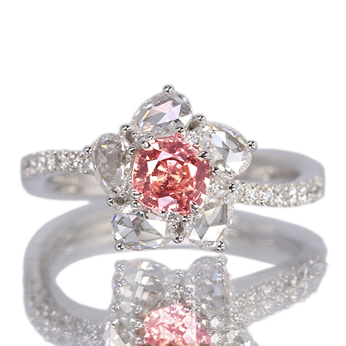 第322回抽選販売＞非加熱パパラチアサファイア 0.65ct ローズカット 