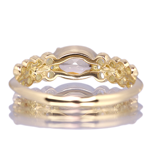 インペリアル　トパーズ0.80ct ダイヤ0.35ctリング 12号18kPG インペリアルトパーズ0.80ct ダイヤ0.35ctリング 12号18kPG