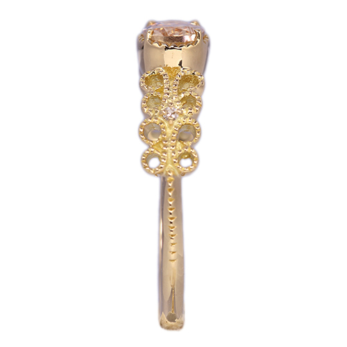 インペリアルトパーズ 0.5ct ダイヤモンド イエローゴールド