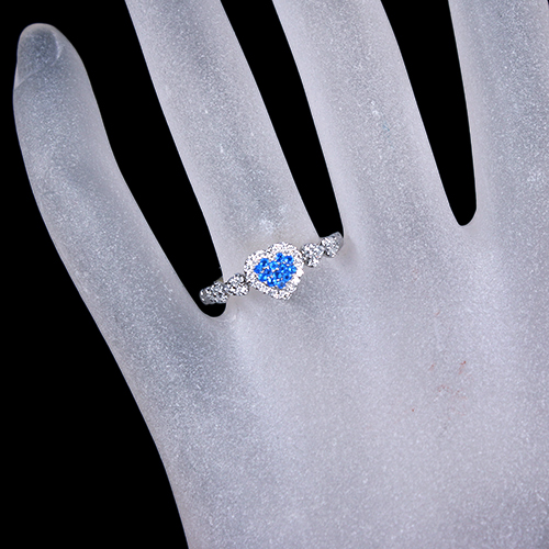 アウイナイト 0.09ct ダイヤモンド プラチナ リング(指輪)【品質