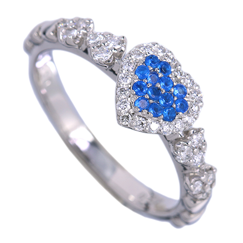 アウイナイト 0.09ct ダイヤモンド プラチナ リング(指輪)【品質