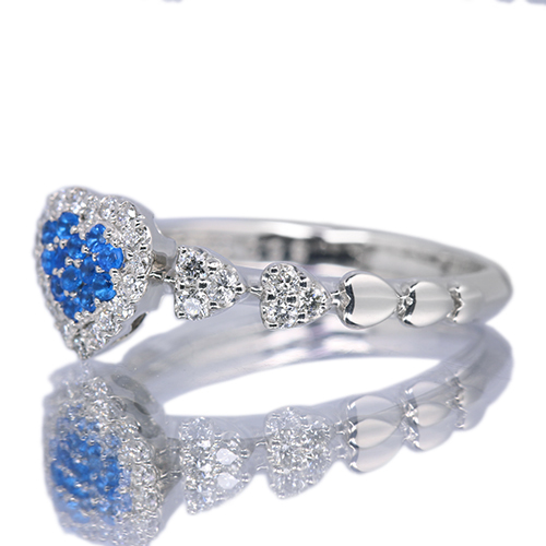 アウイナイト 0.09ct ダイヤモンド プラチナ リング(指輪)【品質