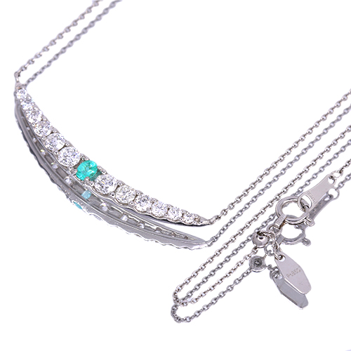 ブラジル産パライバトルマリン 0.1ct ダイヤモンド 0.85ct