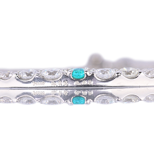 ブラジル産パライバトルマリン 0.1ct ダイヤモンド 0.85ct