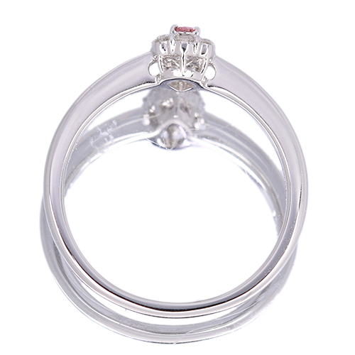 ピンクダイヤモンド 0.06ct/FVP/I1 ハートアンドキューピッド