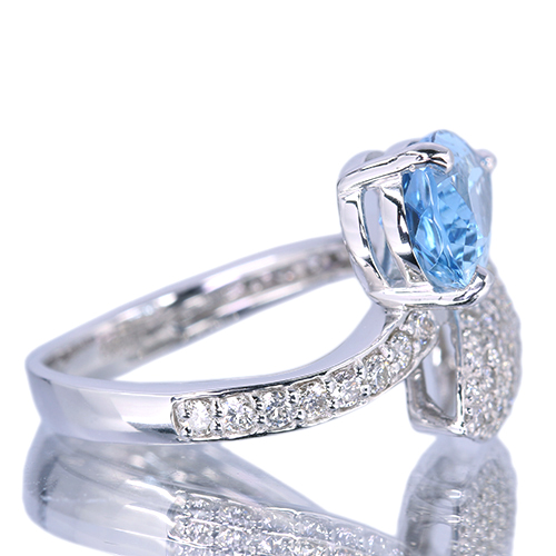 アクアマリン 2.0ct ダイヤモンド 0.5ct プラチナ リング(指輪