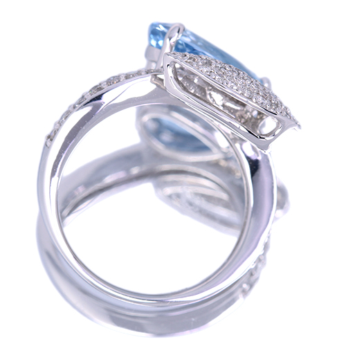 アクアマリン 2.0ct ダイヤモンド 0.5ct プラチナ リング(指輪