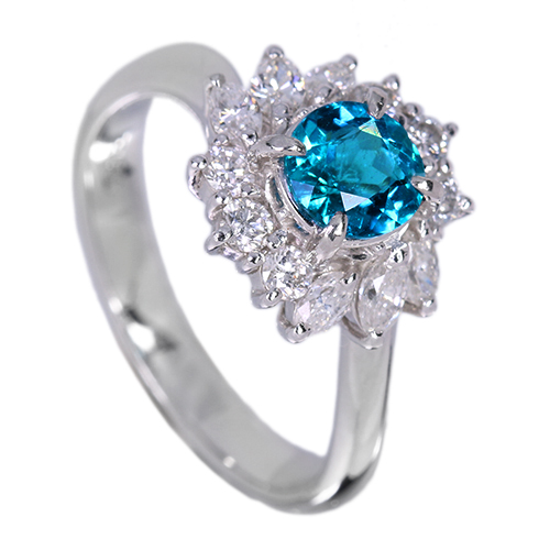 トッピンクラス ブラジル産 パライバトルマリン 0.27ct リング 指輪