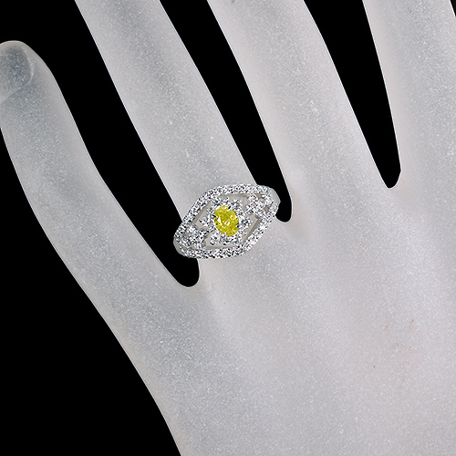 イエローダイヤモンド 0.38ct/FIY/I1 ダイヤモンド 0.6ct
