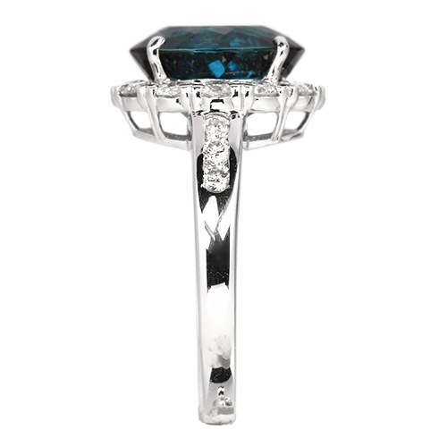 インディゴライト(ブルートルマリン) 3.6ct ダイヤモンド 1.0ct