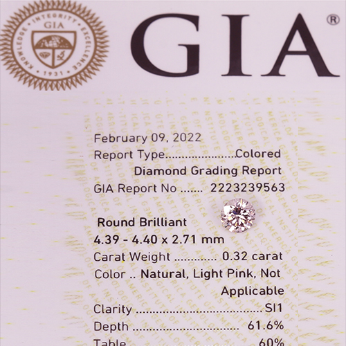 値下げ　GIA 鑑別書つき Dカラーダイヤモンド&ピンクダイヤモンドリング　9号 ピンクダイヤモンドリング PD 0.062ct D 0.37ct Fancy-Pink-SI1