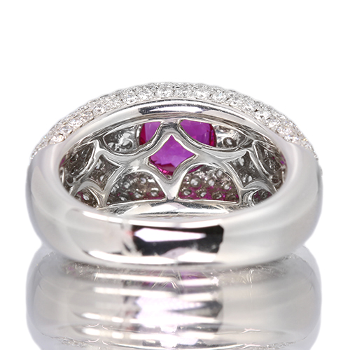 ビルマ産(ミャンマー産)非加熱ルビー 1.75ct ダイヤモンド 2.0ct 