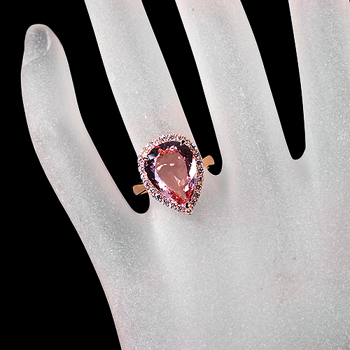 モルガナイト 5.41ct ダイヤモンド 0.46ct ピンクゴールド モルガナイト 5.41ct ダイヤモンド 0.46ct ピンクゴールド