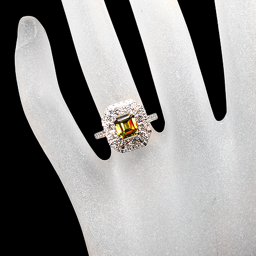 スフェーン 1.4ct ハートアンドキューピッドダイヤモンド(H&C) 約1ct