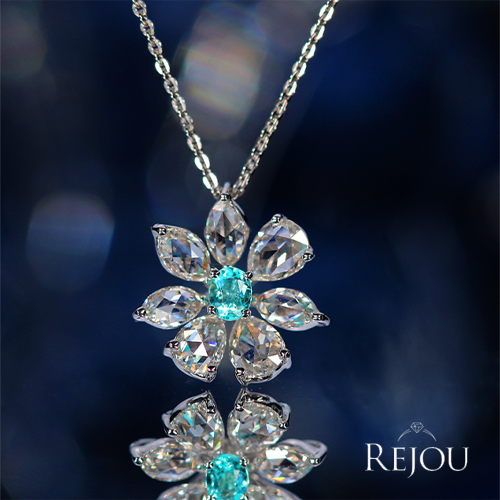 ブラジル産 パライバトルマリン 0.13ct ペンダントトップ ネックレス