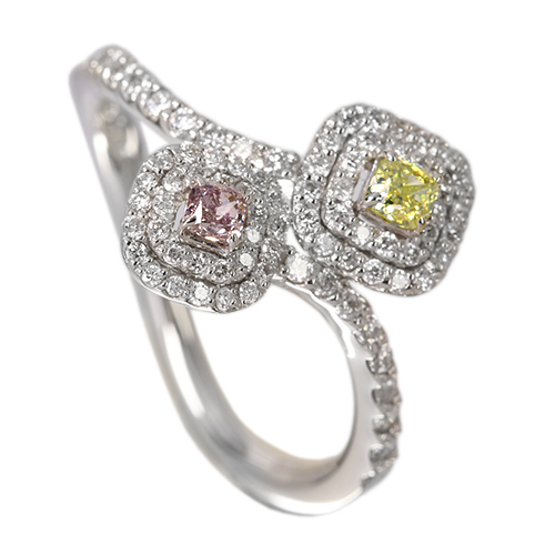 第338回抽選販売＞ピンクダイヤモンド 0.083ct/FPP/SI1 イエロー