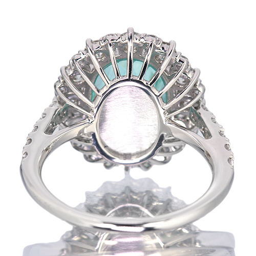 パライバトルマリン 4.23ct ダイヤモンド 1.25ct プラチナ