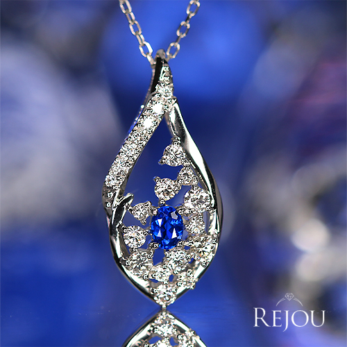 アウイナイト 0.12ct ダイヤモンド 0.4ct プラチナ ネックレス【品質