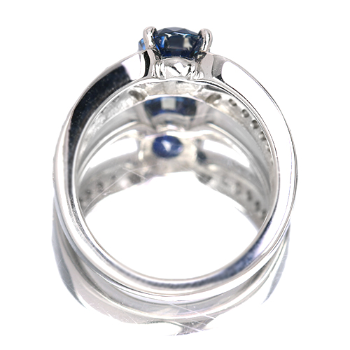 ロイヤルブルーサファイア 1.6ct ダイヤモンド 0.3ct プラチナ