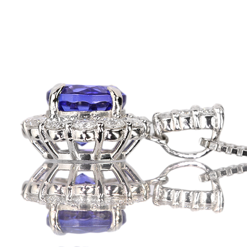 タンザナイト 1.2ct ダイヤモンド 0.3ct プラチナ ネックレス タンザナイト 1.2ct ダイヤモンド 0.3ct プラチナ ネックレス