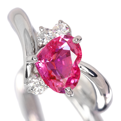 ピンクサファイア 1.5ct ダイヤモンド プラチナ リング(指輪)【品質 