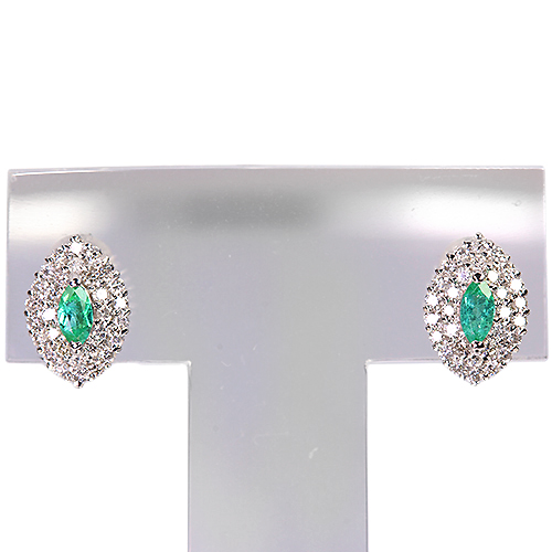 パライバトルマリン 0.23ct ダイヤモンド 0.3ct プラチナ ピアス【品質