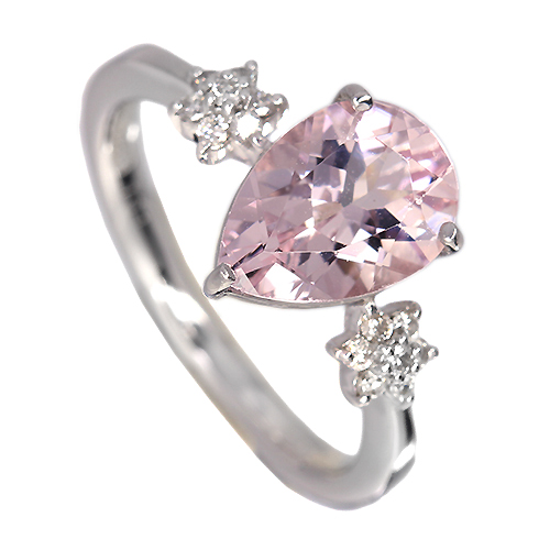 【新品】Juvelia リング モルガナイト 第346回抽選販売>モルガナイト 1.6ct ダイヤモンド ホワイト