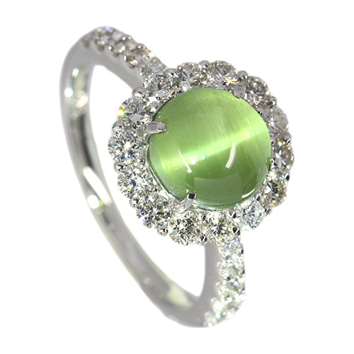 第346回抽選販売＞クリソベリルキャッツアイ 3.2ct ダイヤモンド
