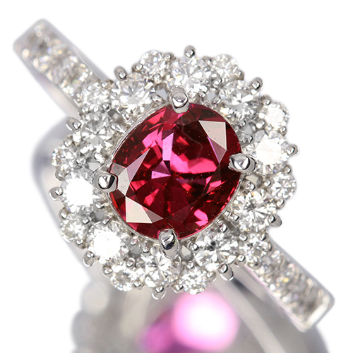 ルビー 1.3ct ダイヤモンド 0.7ct プラチナ リング(指輪)【品質