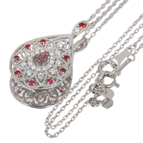 第346回抽選販売＞ピンクダイヤモンド 0.247ct/FDPP/I1 ルビー 0.12ct  