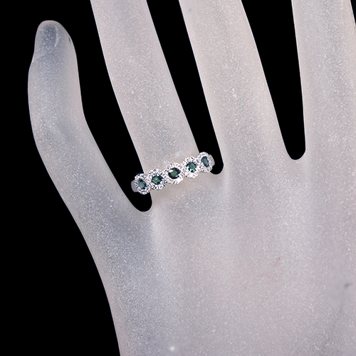 アレキサンドライト 0.34ct ダイヤモンド プラチナ リング(指輪)【品質 