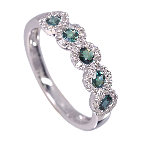 アレキサンドライト 0.34ct ダイヤモンド プラチナ リング(指輪)【品質 