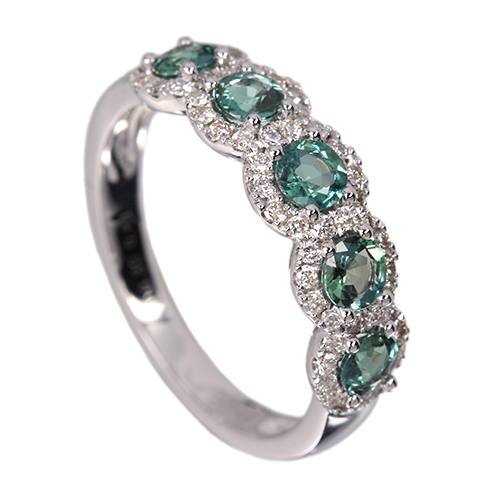 アレキサンドライト 0.81ct ダイヤモンド 0.3ct プラチナ リング