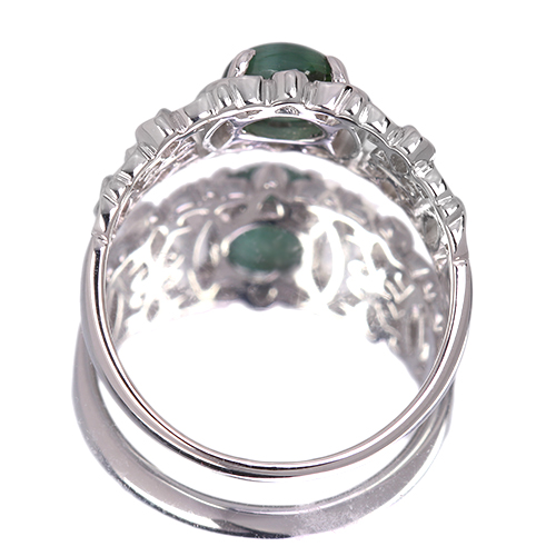 トルマリンキャツアイ 1.3ct プラチナ リング(指輪)【品質保証書